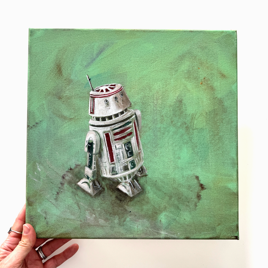 AVAILABLE MAY THE 4th - Sketch : R5-D4, acrylic on canvas