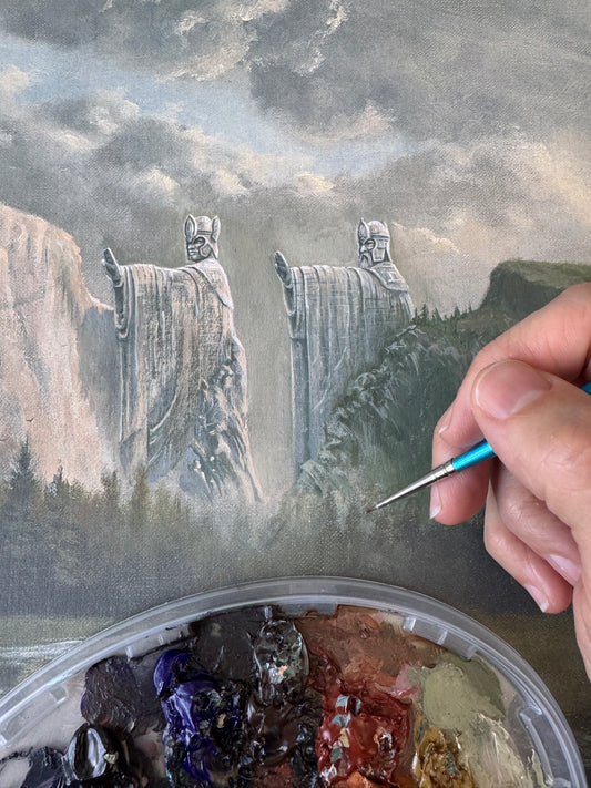 Long Have I Desired, original upcycled vintage painting