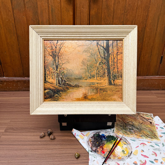Memories of Fangorn : Playtime, original upcycled vintage painting
