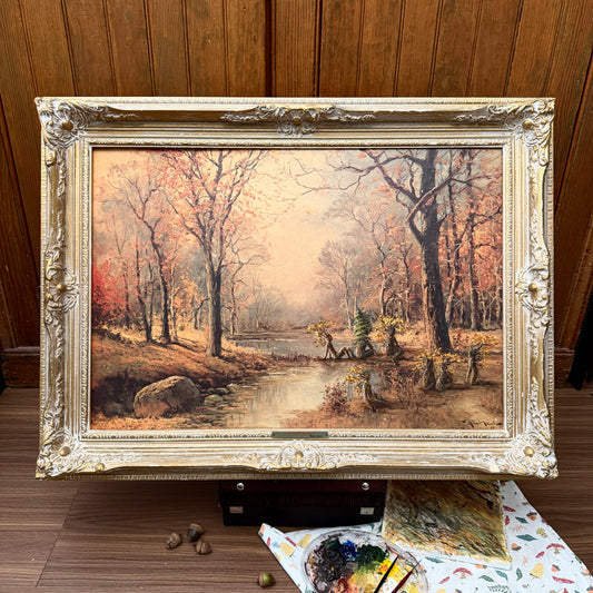 Memories of Fangorn : Storytime, original upcycled vintage painting