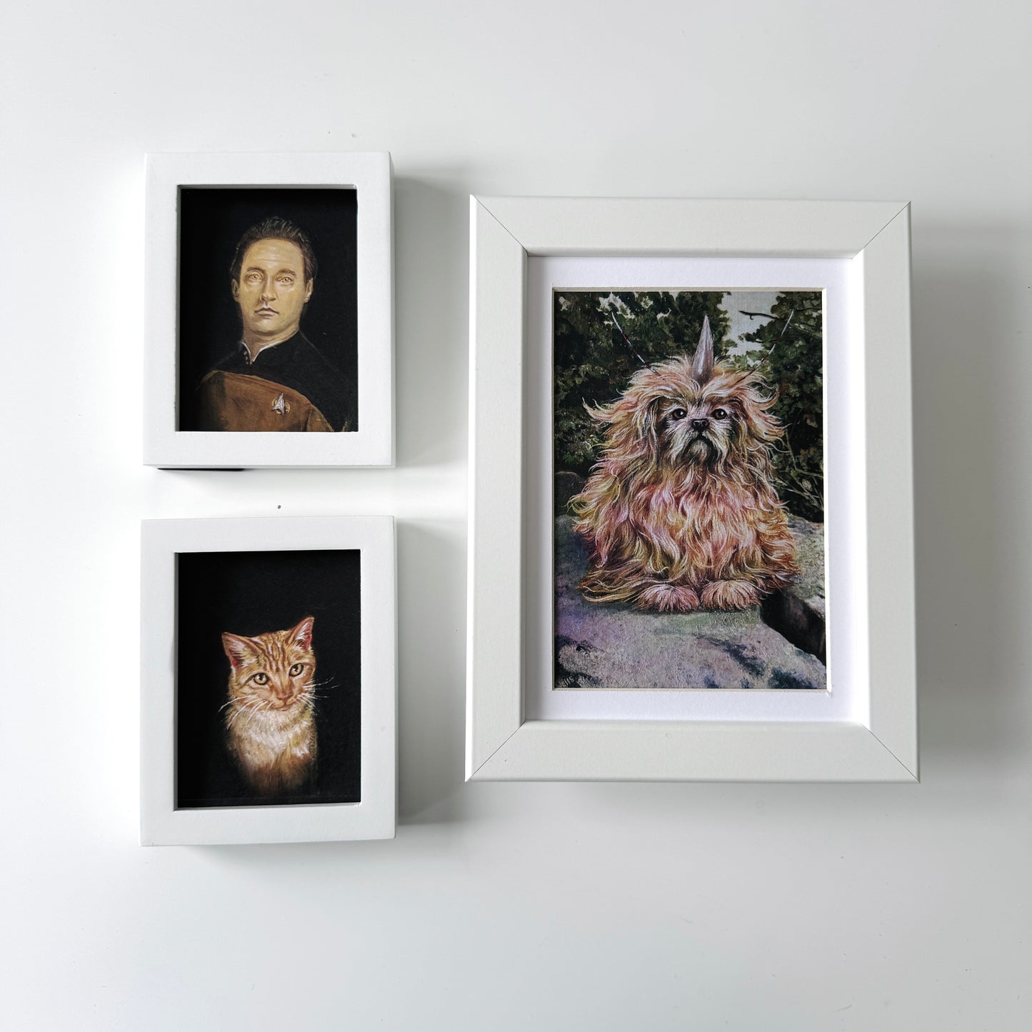 Boldly Go - Pet Set - PRINTs in white frames