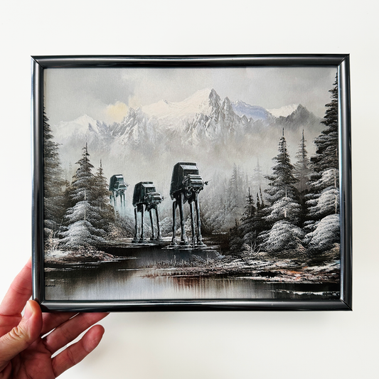 Walkers in a Winter Wonderland - 8x10 PRINT in Gunmetal Frame