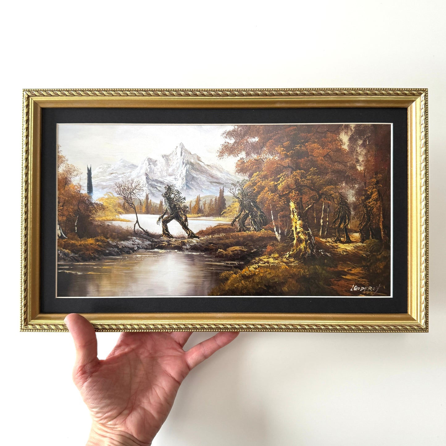 To Isengard - PRINT in gold frame