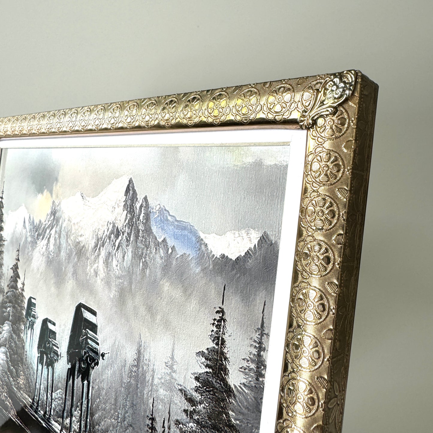 Walkers in a Winter Wonderland - 8x10 PRINT in Vintage Ornate Brass Frame