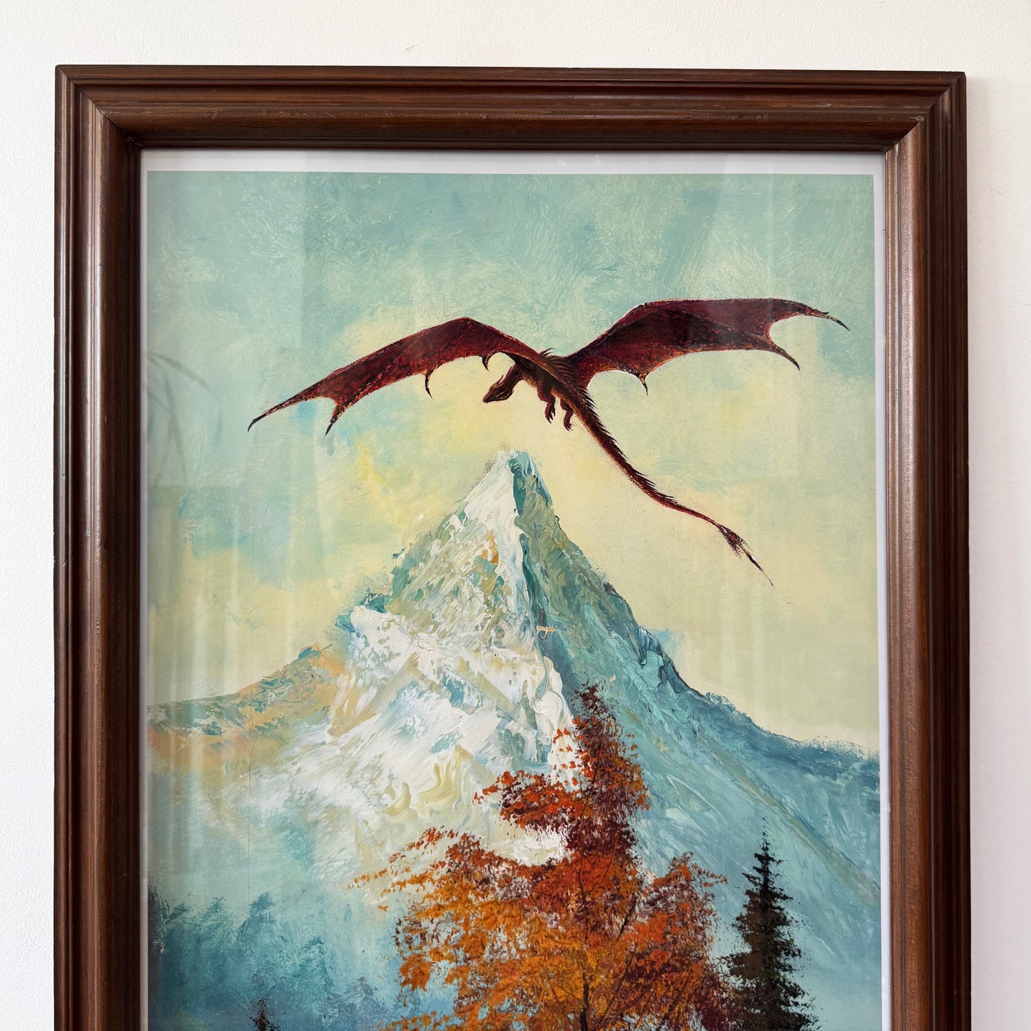 The Dragon - PRINT 18 x 32 in wood frame