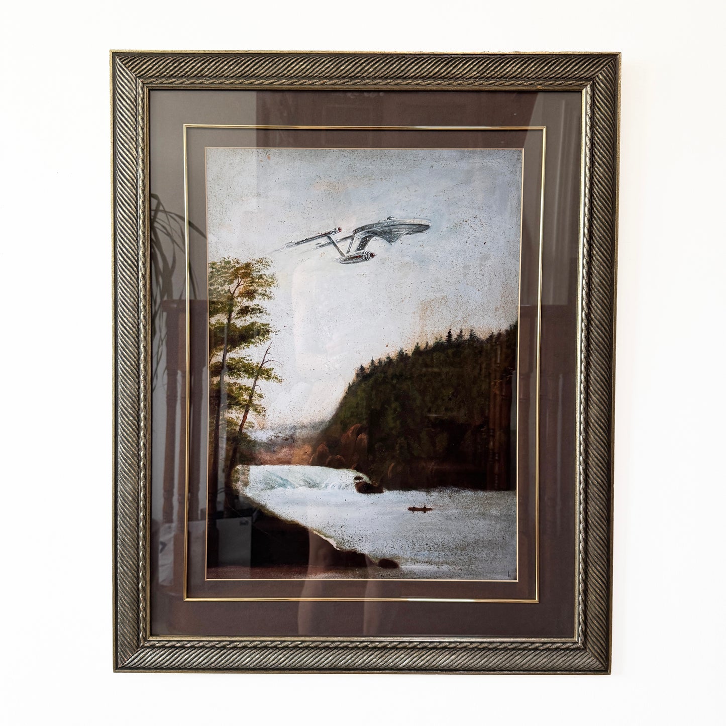 Boldly Go : NCC-1701 - PRINT 18 x 24 on in ornate silver frame