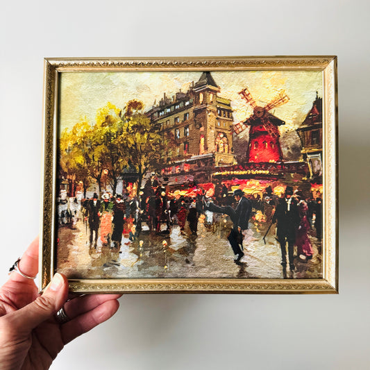 A Silly Walk In Paris - PRINT 8x10 in vintage brass frame