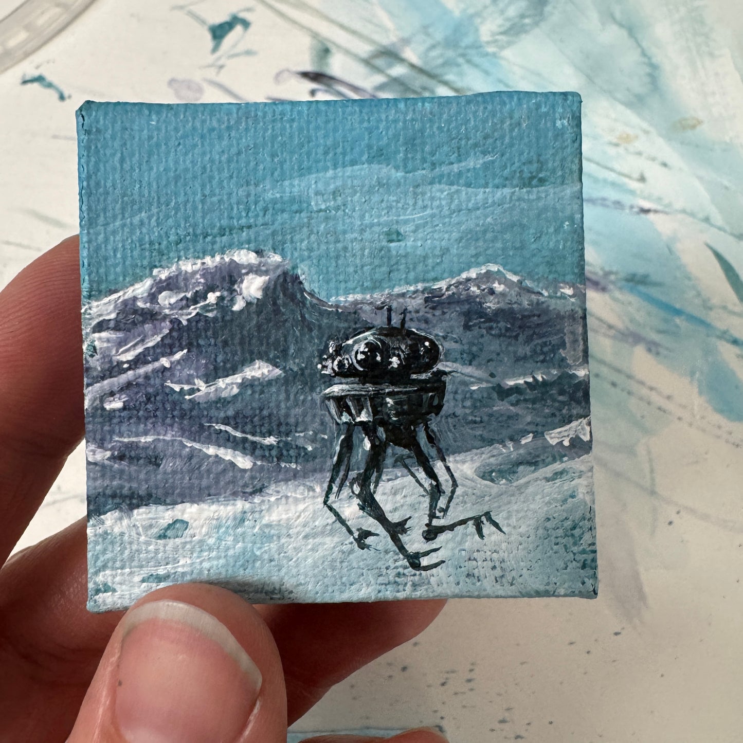 COMMISSION a miniature painting of Tiny Hoth