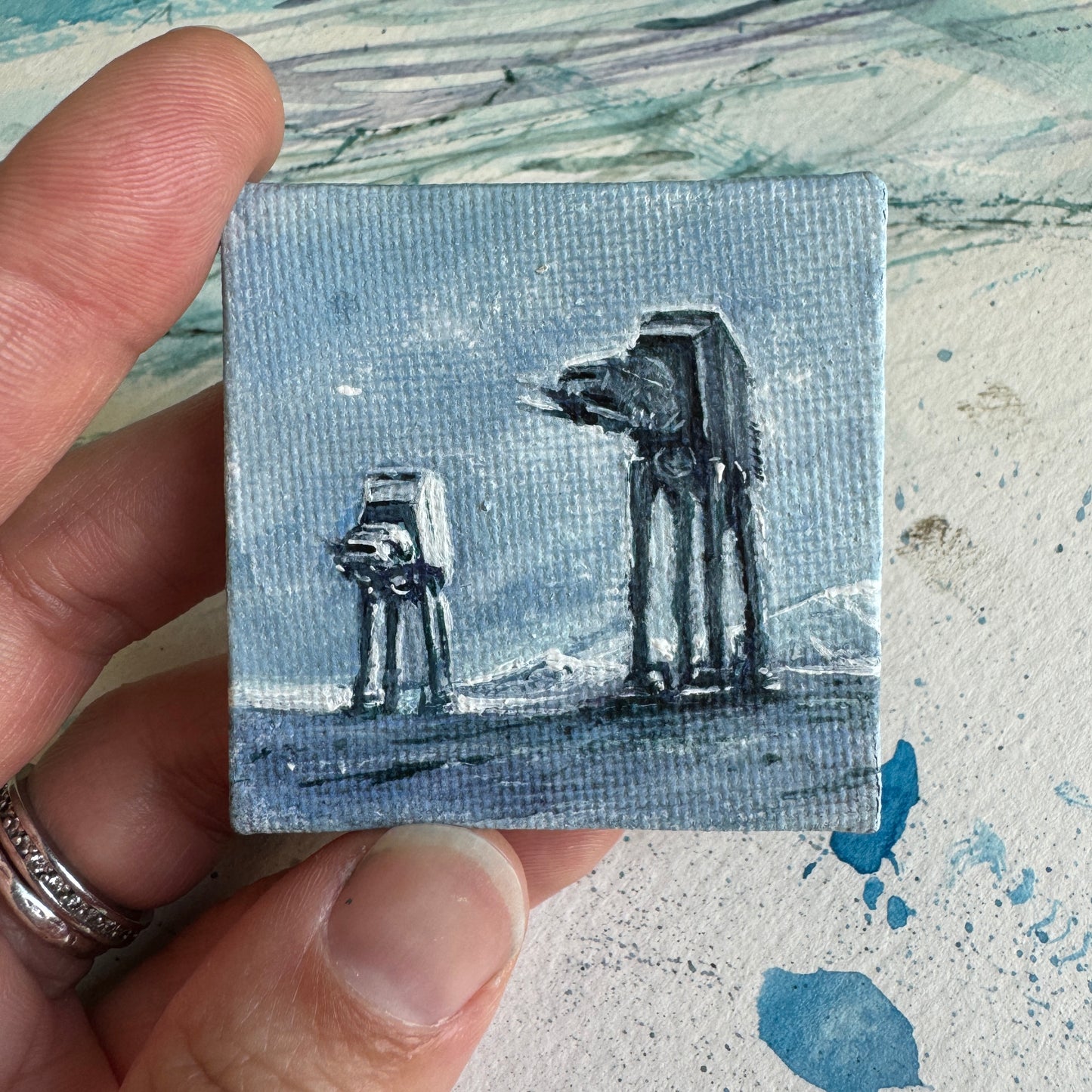 COMMISSION a miniature painting of Tiny Hoth