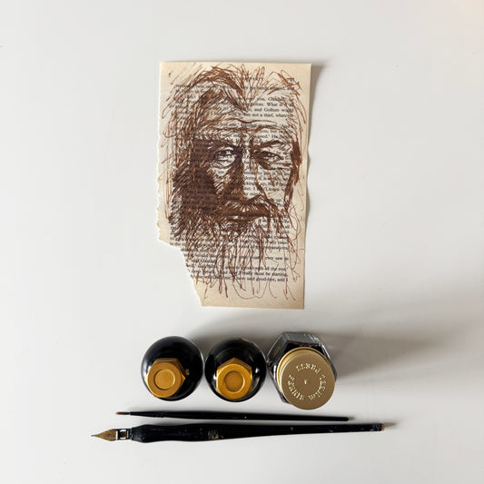 Hobbity Bookish Studies : The wizard, study in ink on p45