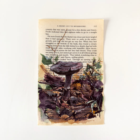 Hobbity Bookish Studies : Mushrooms, study in ink on p117 v2