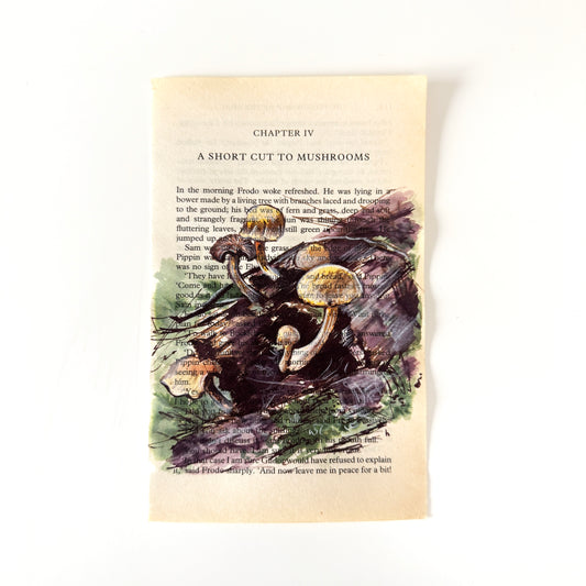 Hobbity Bookish Studies : Mushrooms, study in ink on p113 v2