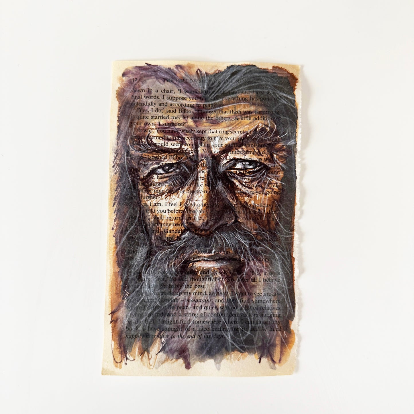 Hobbity Bookish Studies : The wizard, study in ink on p42