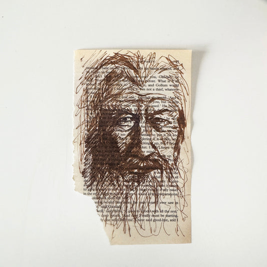 Hobbity Bookish Studies : The wizard, study in ink on p45