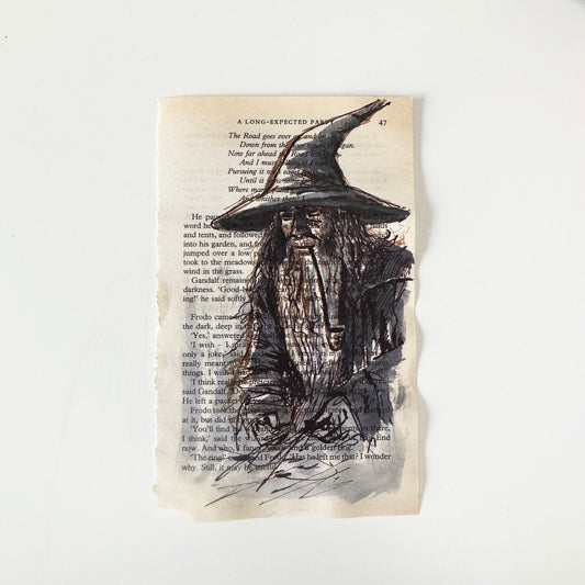 Hobbity Bookish Studies : The wizard, study in ink on p47