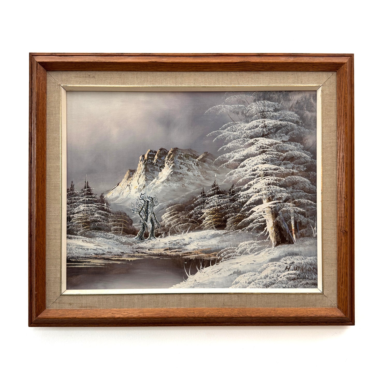 Ents : While Trees Sleep, Part 1, original upcycled vintage painting