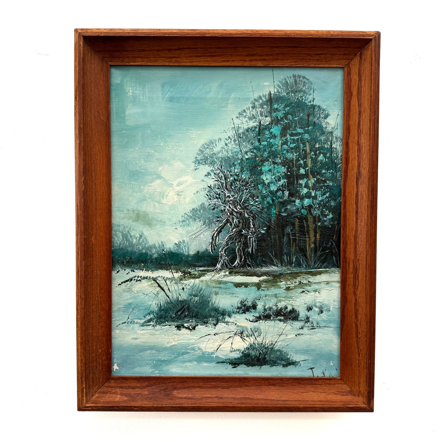 Ents : While Trees Sleep, Part 2, original upcycled vintage painting