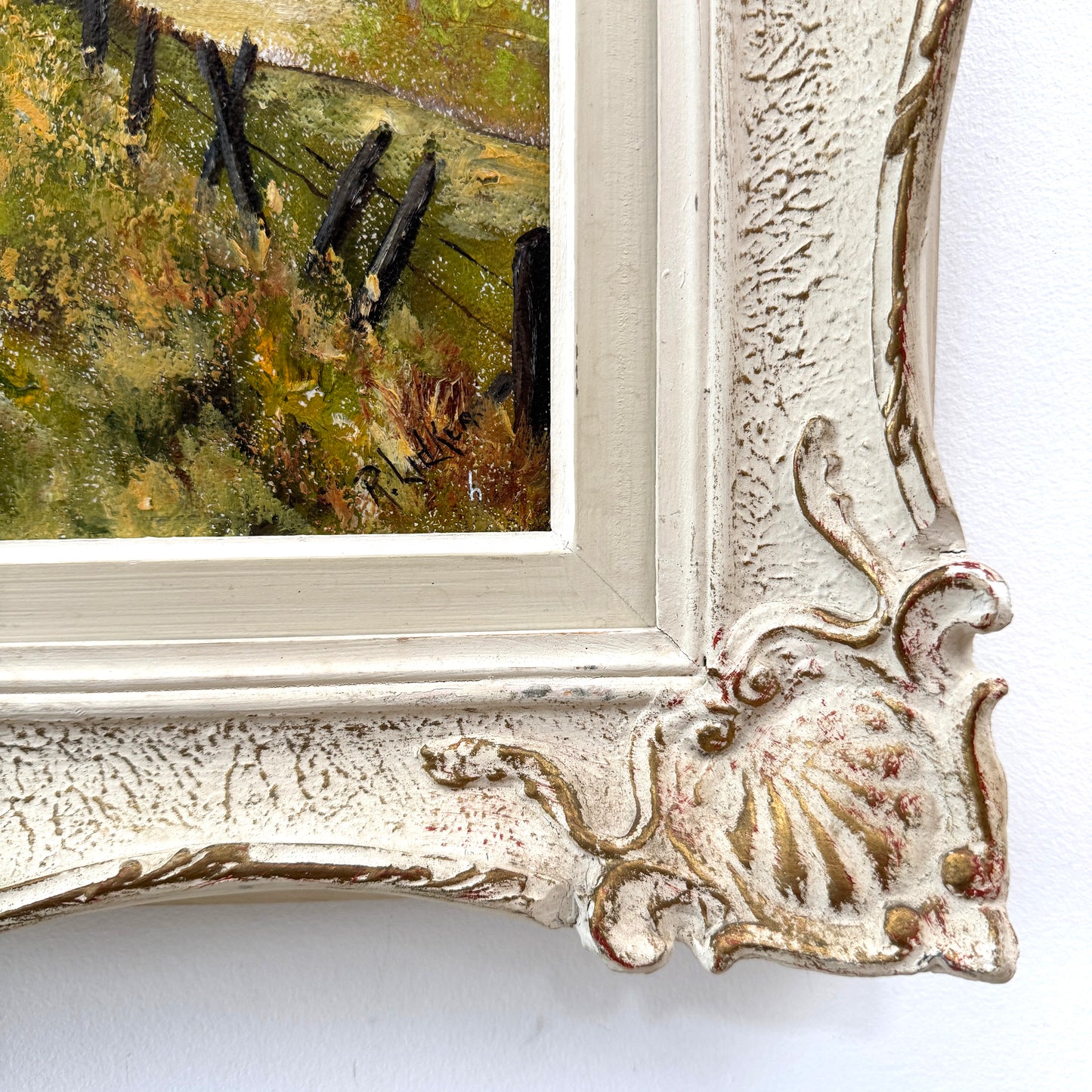 A Gentle Country Drive, original upcycled vintage painting