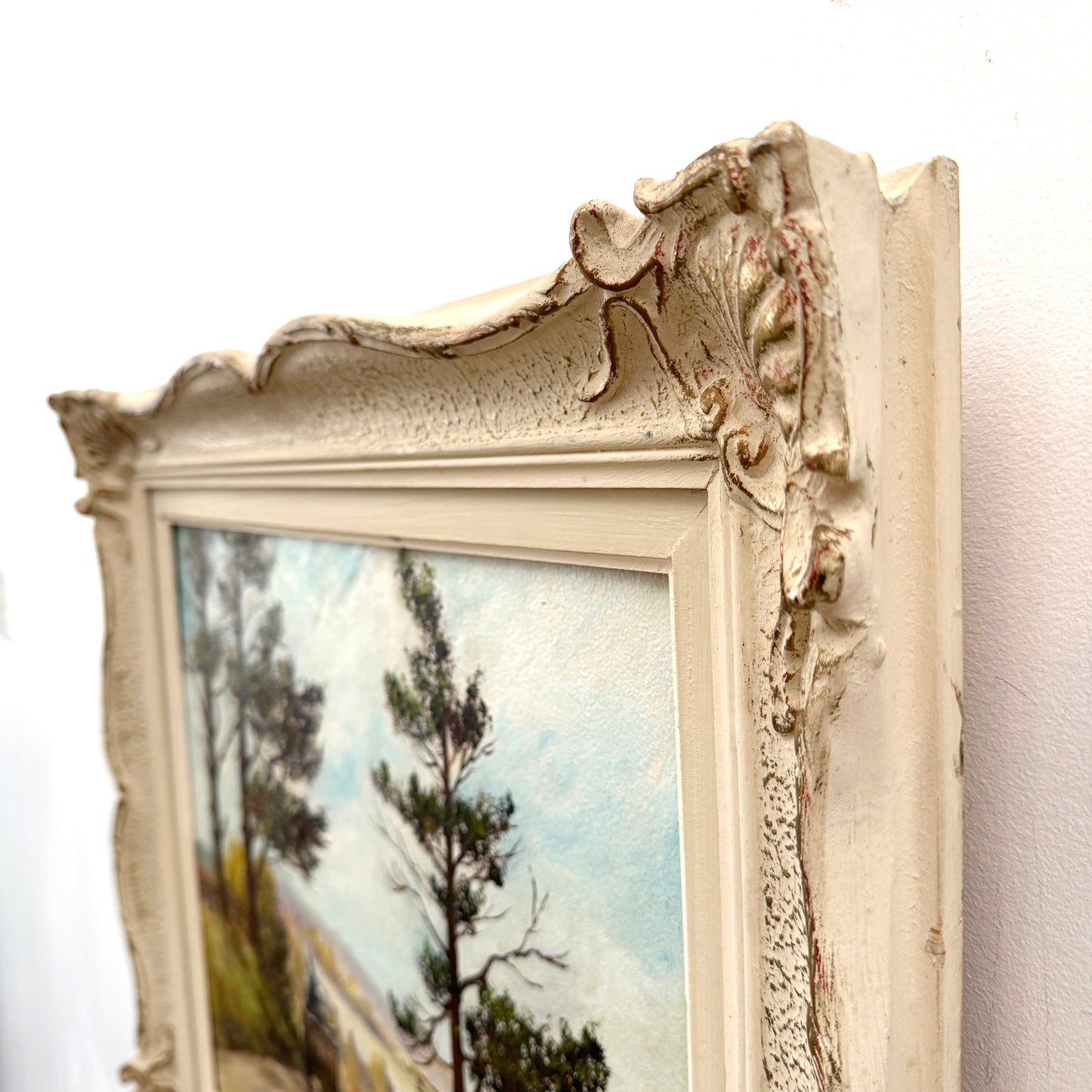 A Gentle Country Drive, original upcycled vintage painting