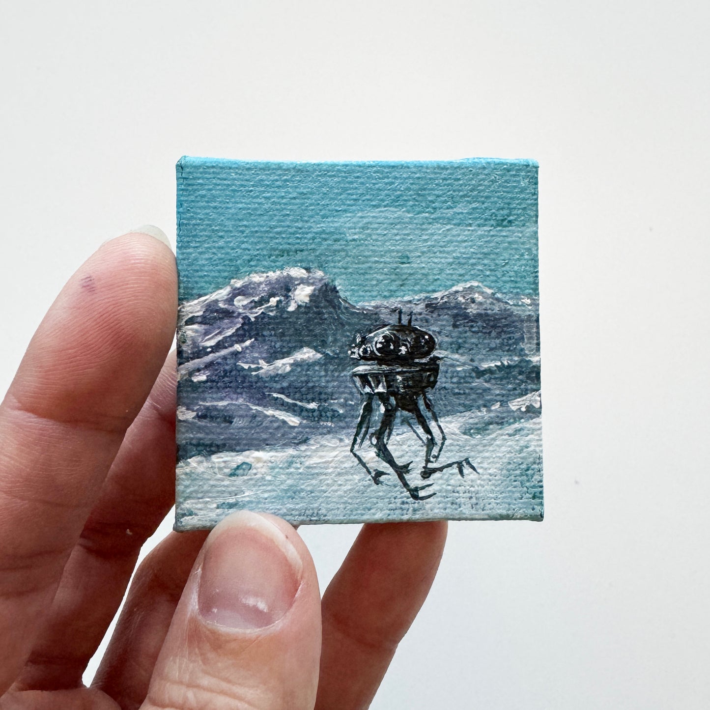 Miniature painting - Tiny Hoth, Probe Droid