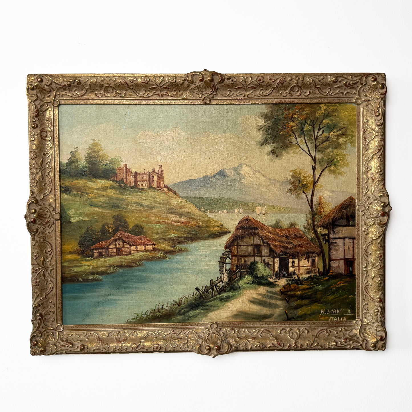 Waiting For Vizzini, original upcycled vintage art