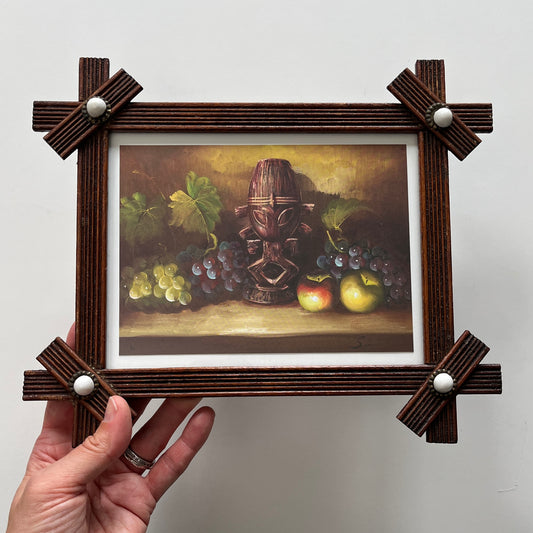 Riker's Souvenir - PRINT in Antique Frame, Wood