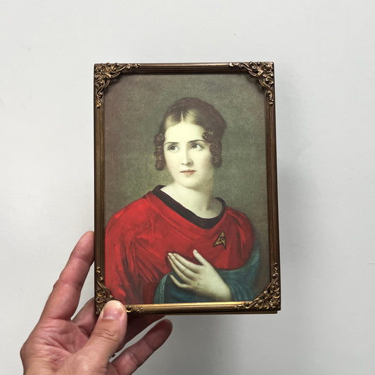 Red Shirt, Ensign Bonaparte - PRINT in Antique Frame, Brass