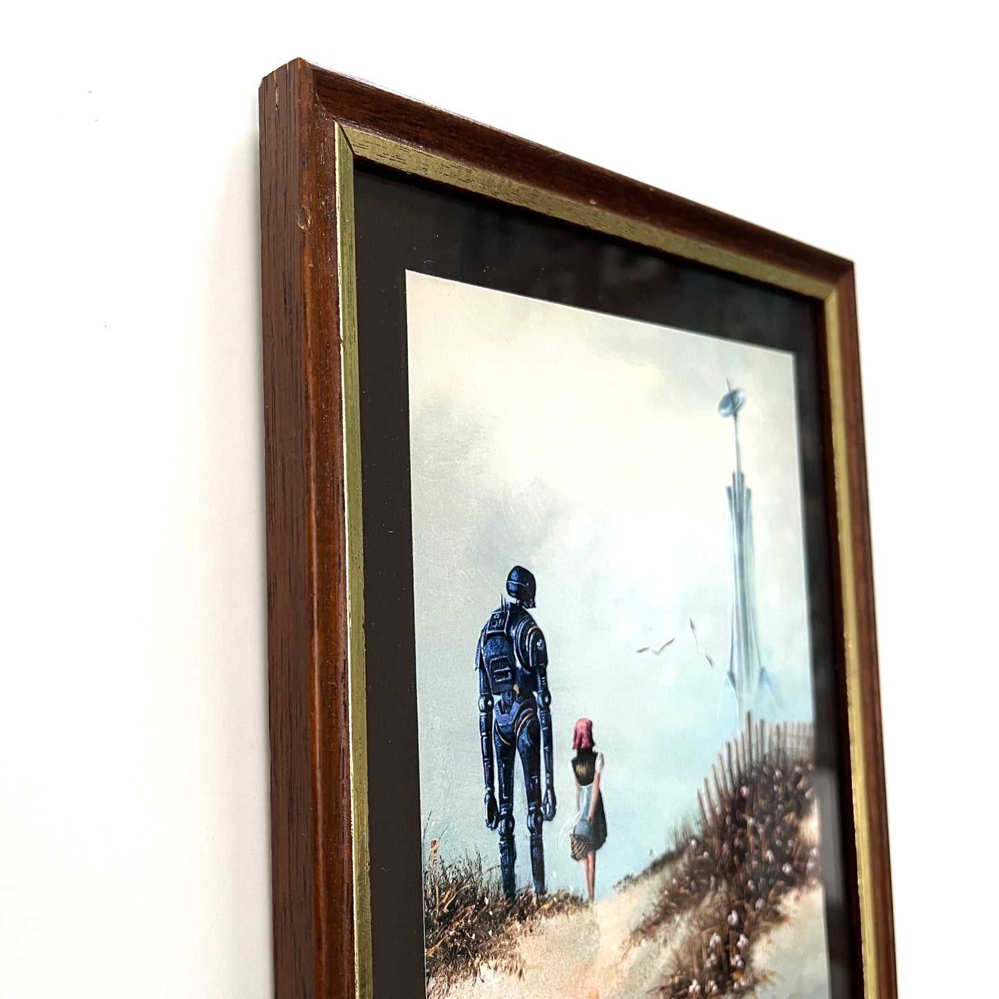 The Guardian - PRINT in vintage wood frame