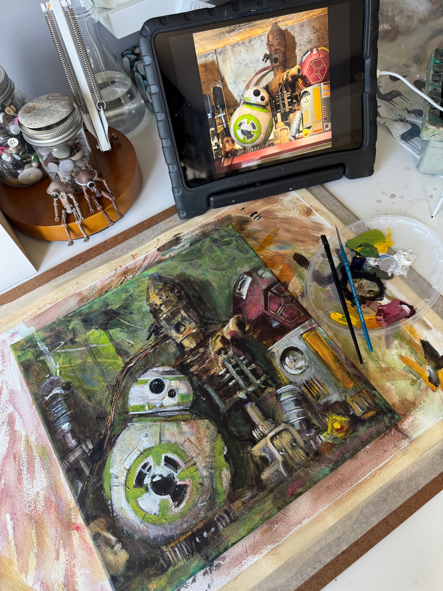 Junk heap Study No.2 - Abstract Cast-off Paint canvas