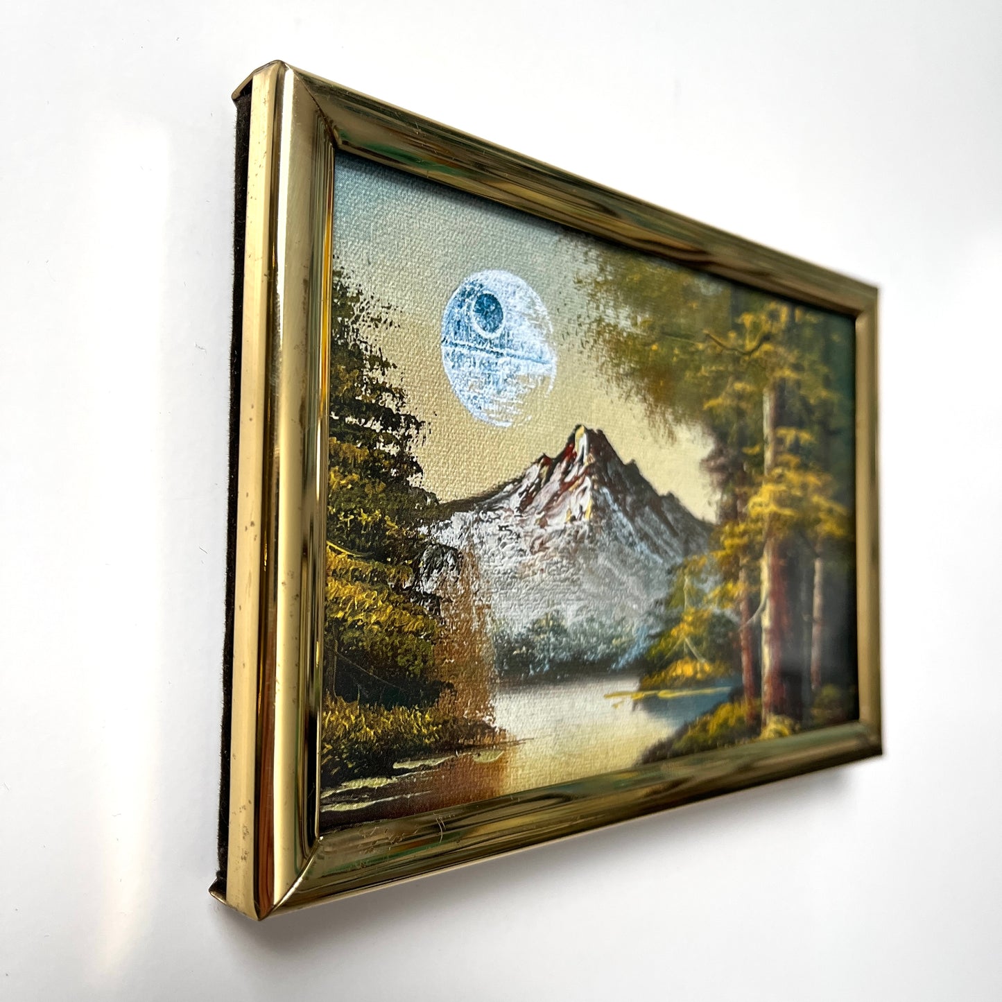 When You Wish Upon A Death Star - PRINT in Reclaimed Frame, Brass