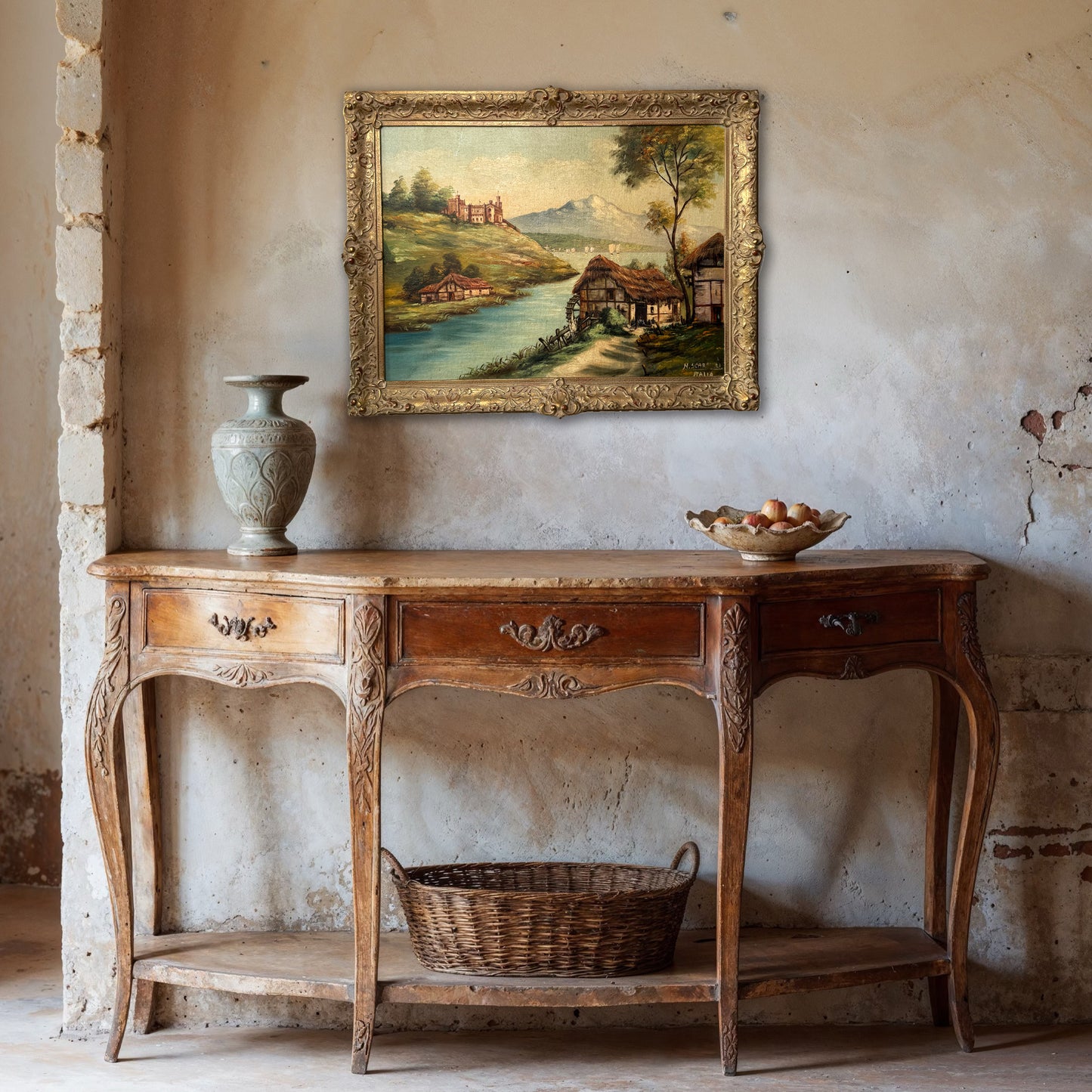 Waiting For Vizzini, original upcycled vintage art