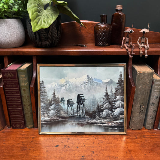 Walkers in a Winter Wonderland - 8x10 PRINT in Vintage Brass Frame