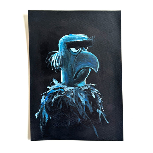 Study of American Eagle, acrylic on paper