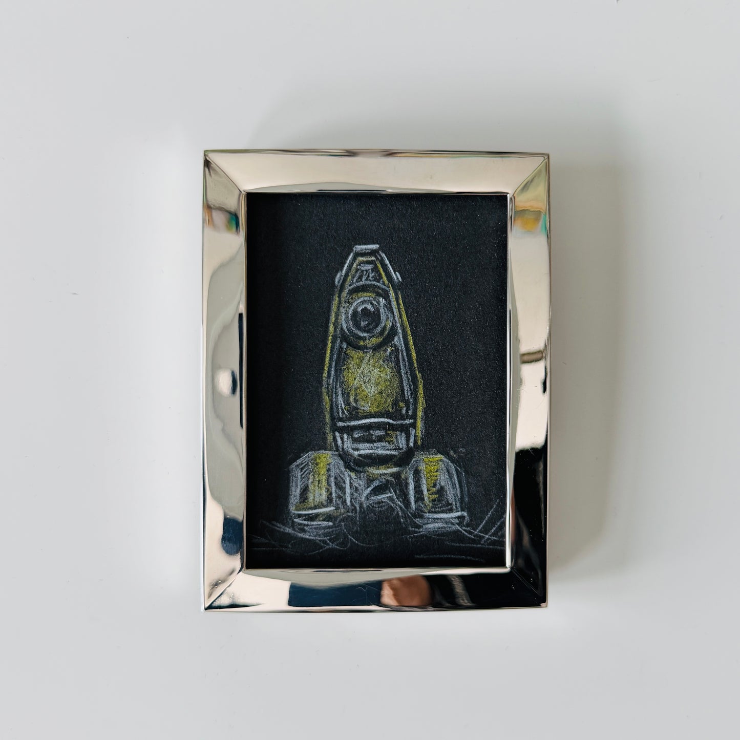 Portrait of a Droid : Cute couple, pencil study on vintage paper