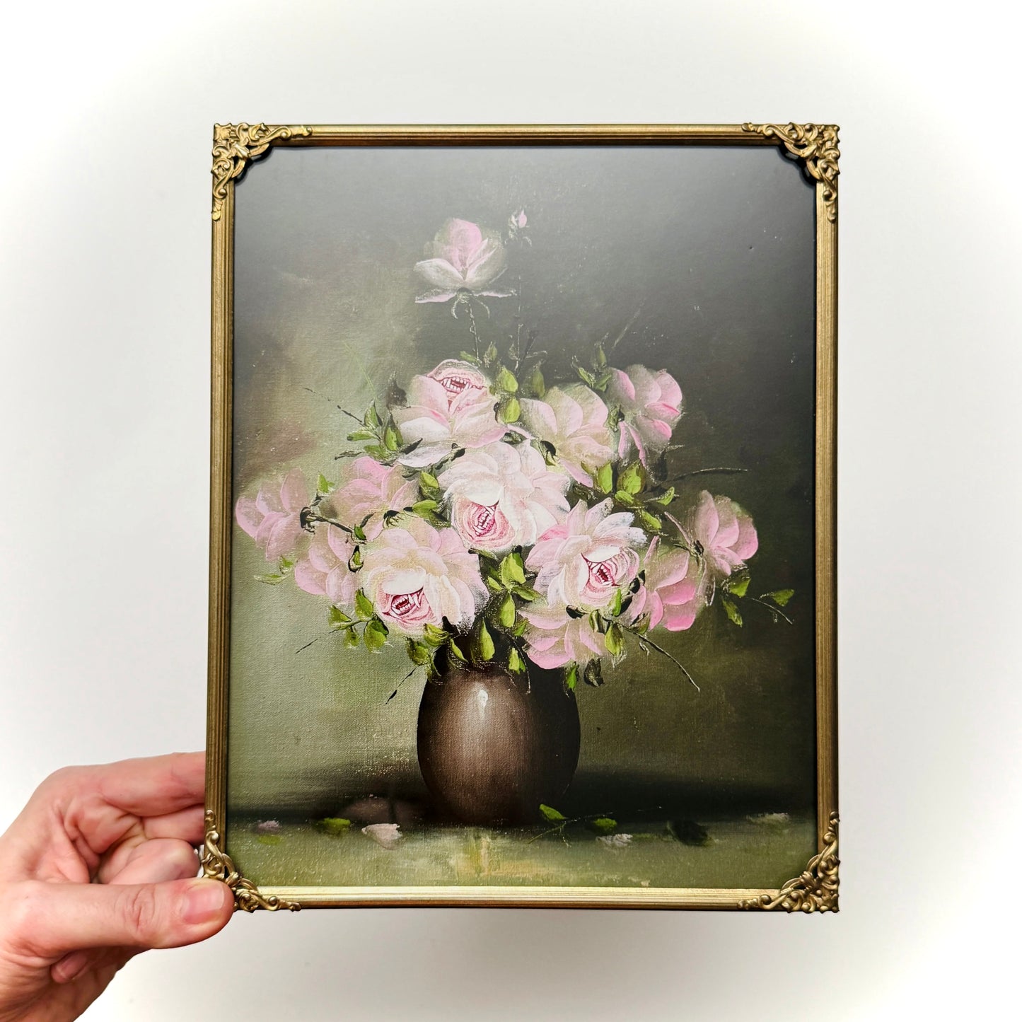 Snappy Floral - PRINT 8x10 in brass frame