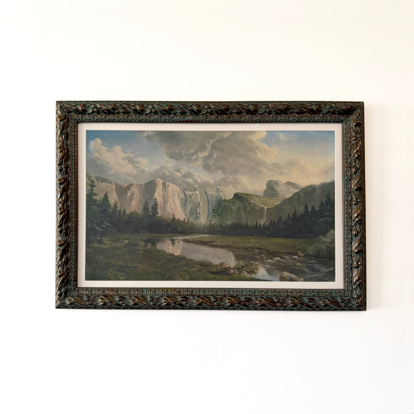 Long Have I Desired, original upcycled vintage painting