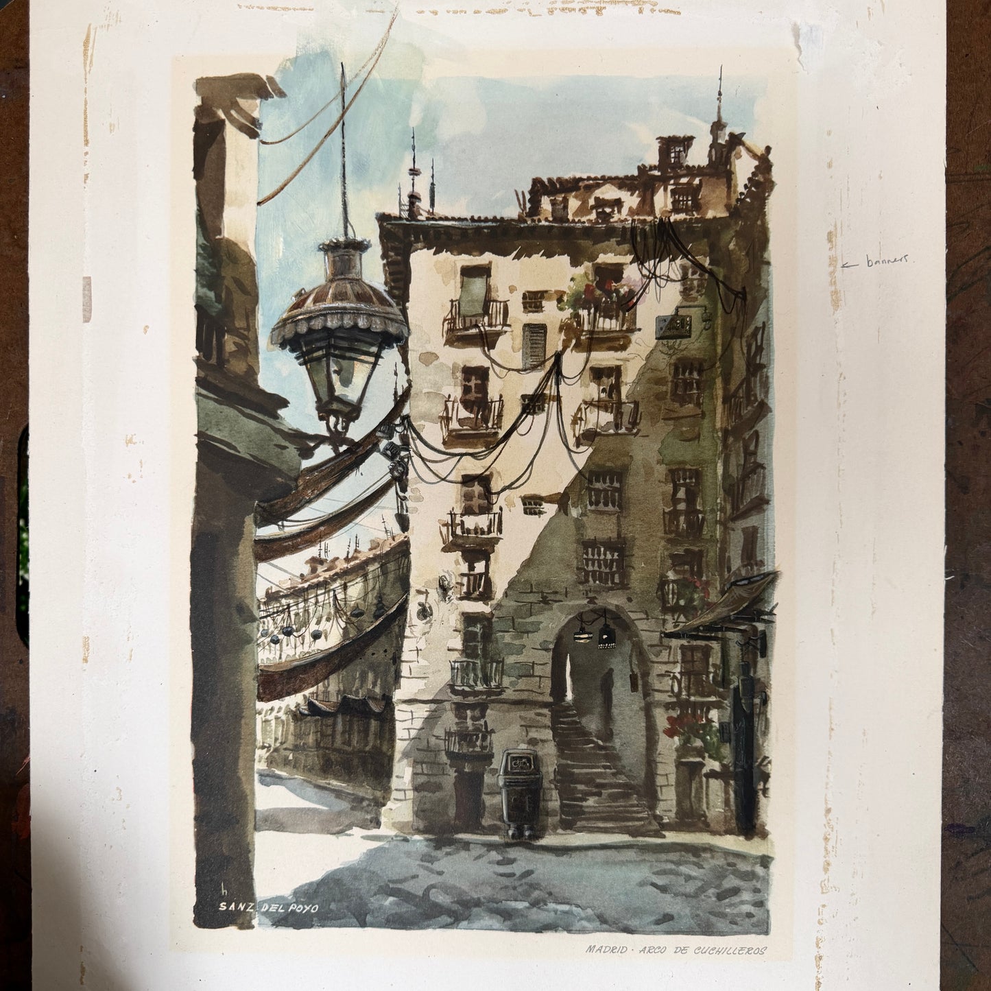Overloaded - original upcycled vintage painting