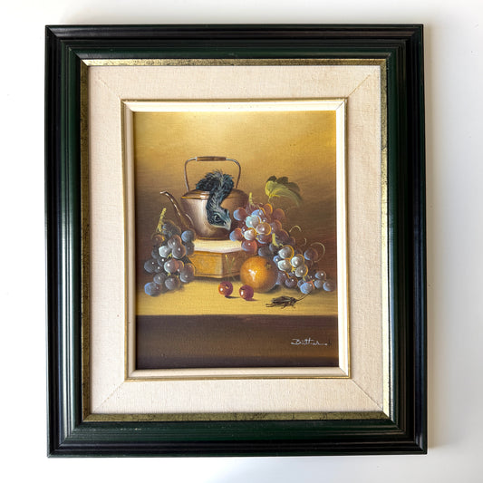 Little Buddy in a Teapot, original upcycled vintage art