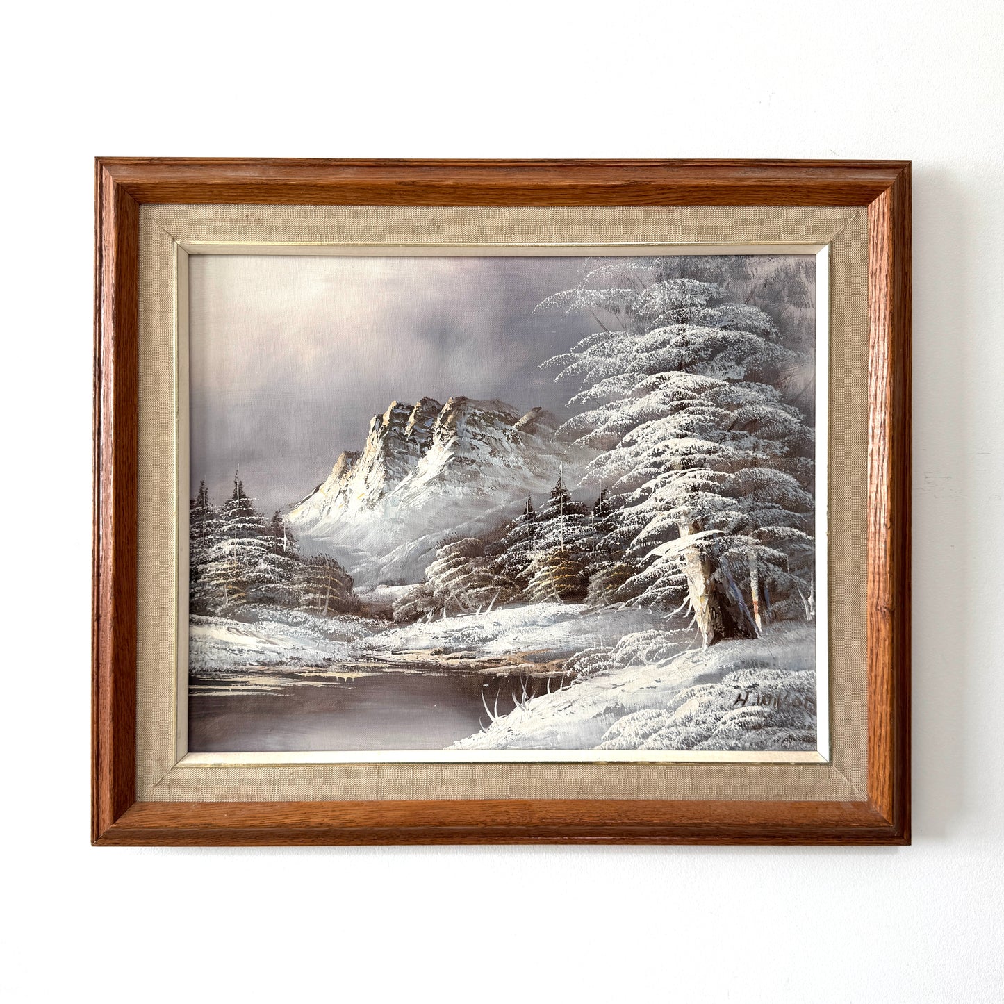 Ents : While Trees Sleep, Part 1, original upcycled vintage painting