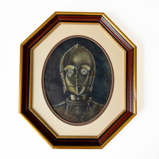 Portrait of a Droid, Know-It-All - original acrylic painting