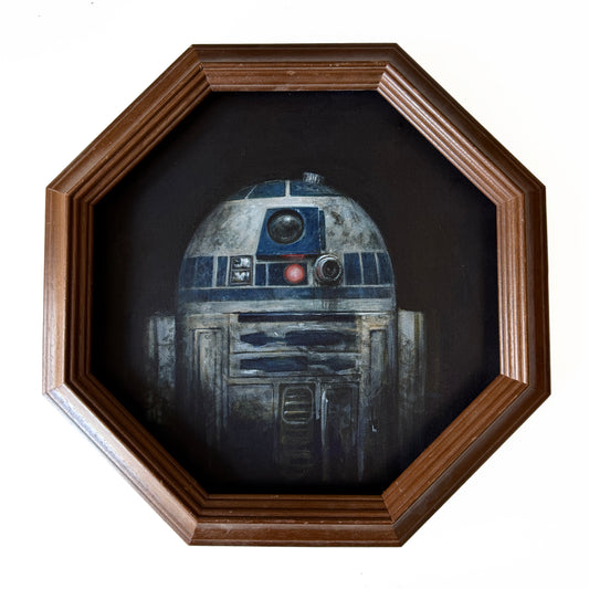 Portrait of a Droid, Bucket-O-Bolts - original acrylic painting