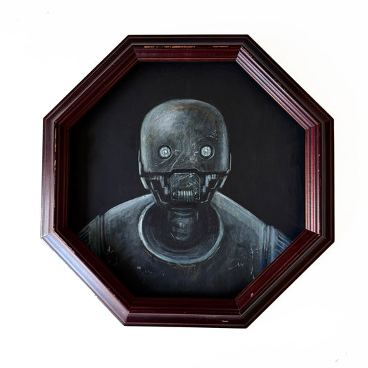 Portrait of a Droid, Reformed Assassin - original acrylic painting