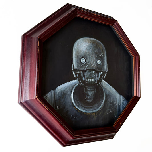 Portrait of a Droid, Reformed Assassin - original acrylic painting