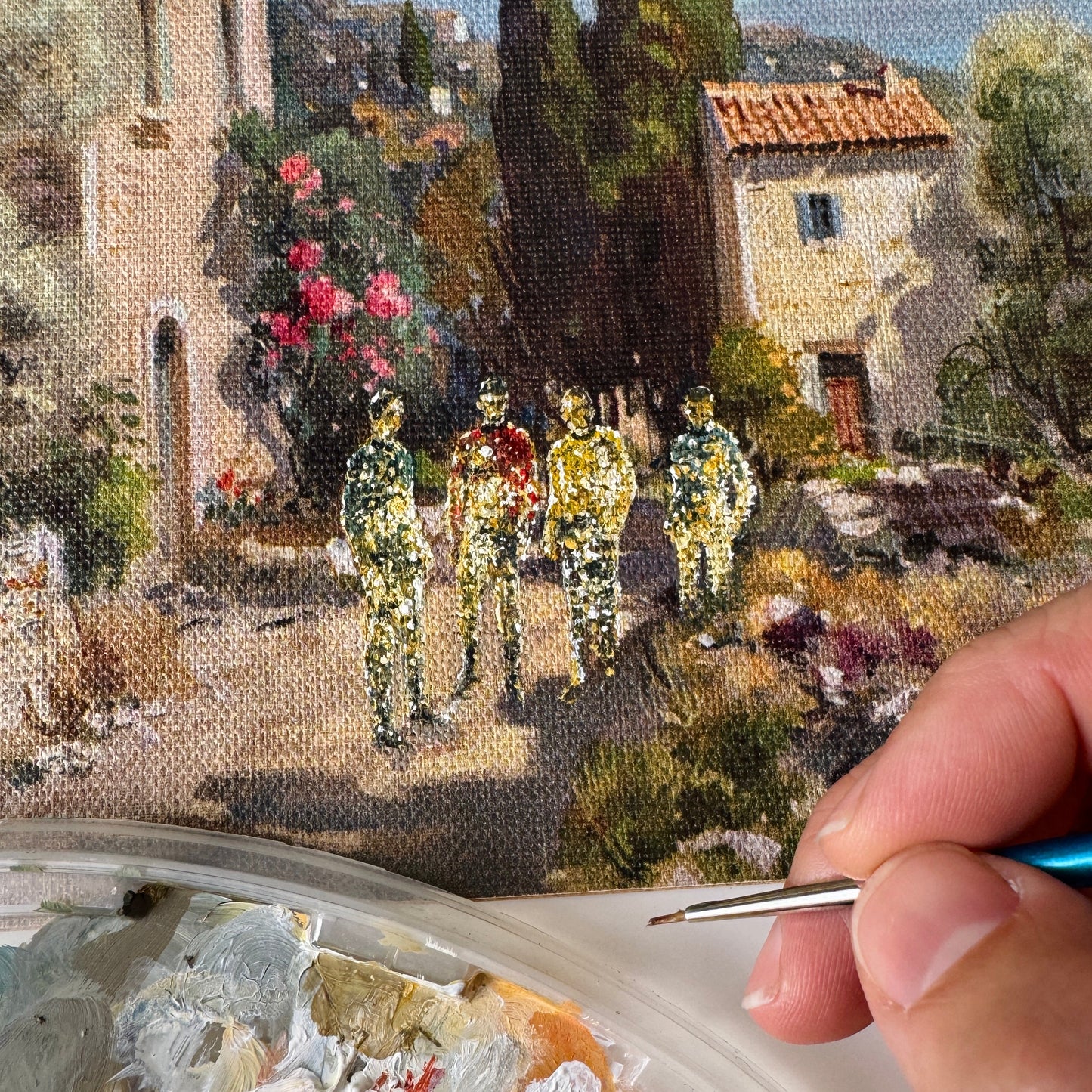 Away Mission, original upcycled vintage painting