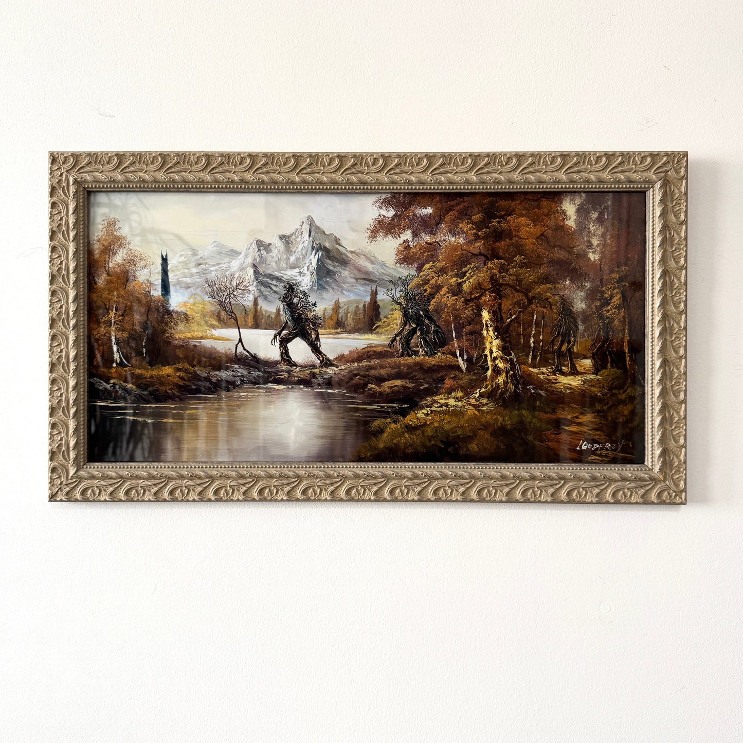 To Isengard - PRINT 12x22 in ornate frame