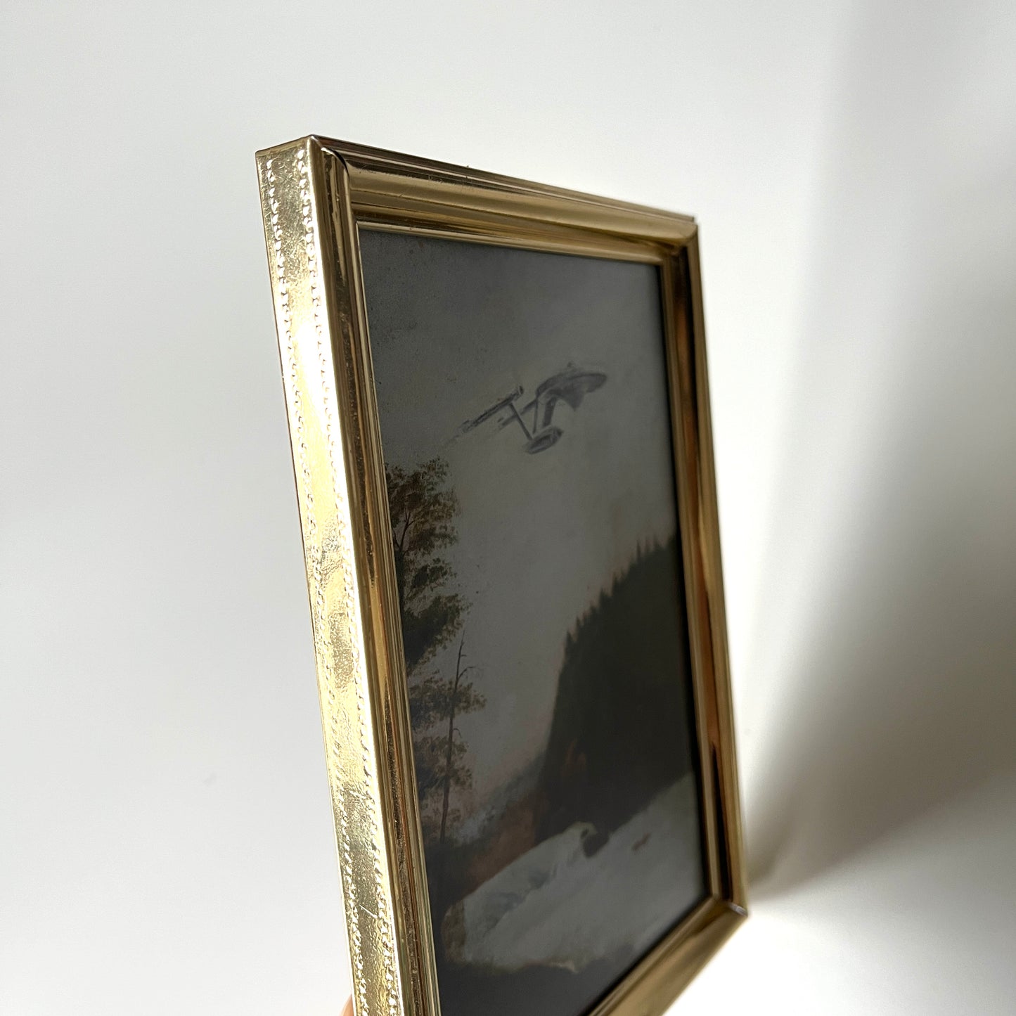 Boldly Go : NCC-1701 - PRINT in Vintage Frame, Brass plated