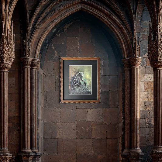 Professor? - original upcycled vintage art