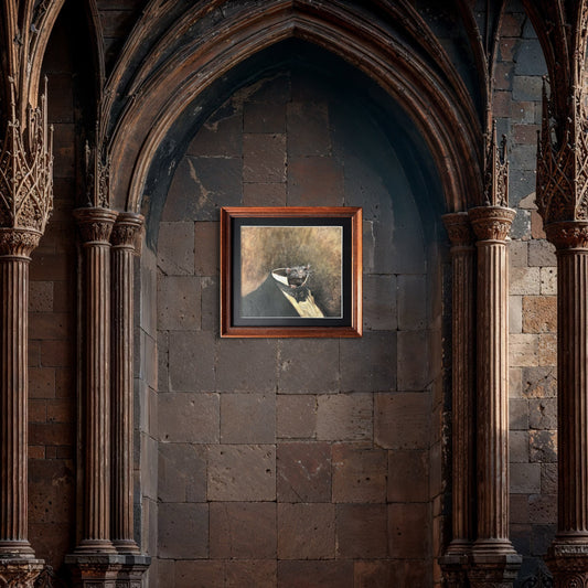 Common Garden Rat - original upcycled vintage art