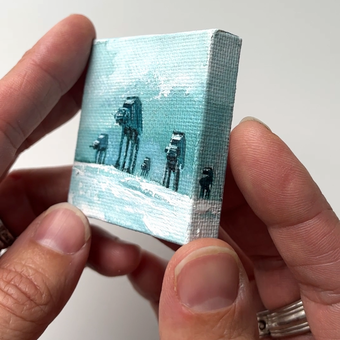 Miniature painting of Tiny Hoth - COMMISSION