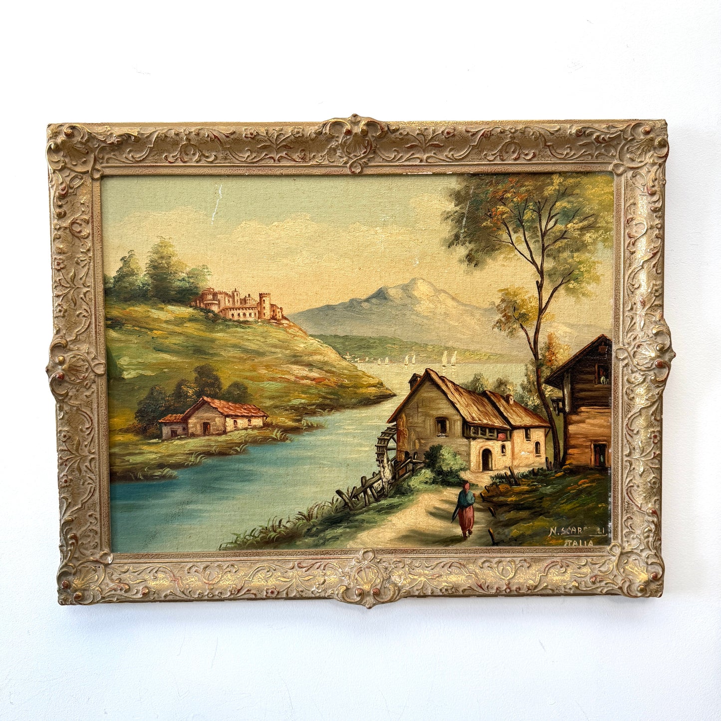 Waiting For Vizzini, original upcycled vintage art